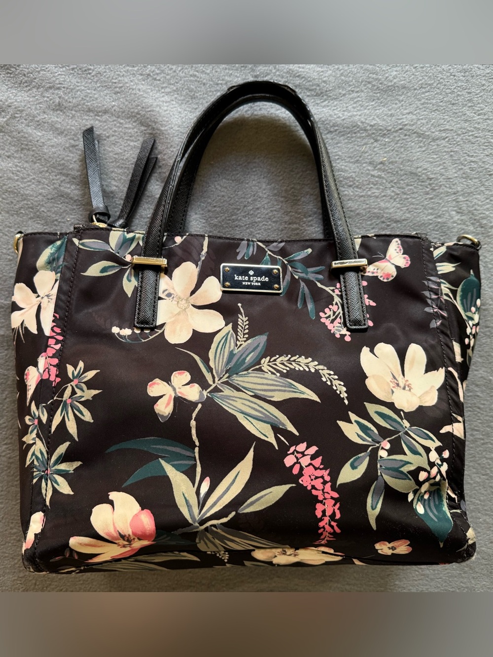 Kate Spade Wilson Road Botanical Alyse Nylon Satchel Floral Bag